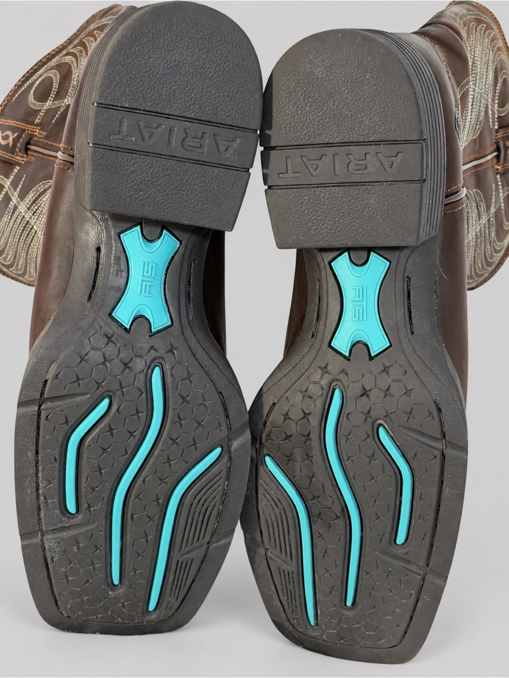 Ariat Round Up 7C Wide
Square Toe Brown Teal Leather
Western Cowgirl Boots - Picture 7 of 11